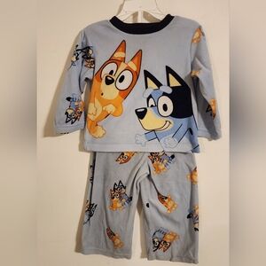 Kids Cartoon Pajama Set - Blue and Orange